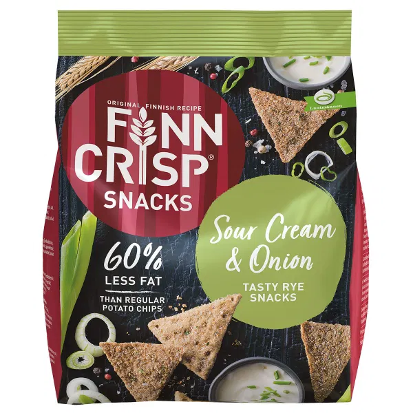 Finn Crisp - Sour Cream & Onion Rye Snacks (10x150g)