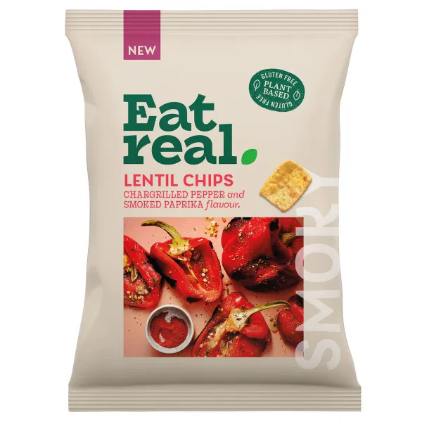 Eat Real GF - Lentil Chargrilled Pepper & Paprika (10x95g)